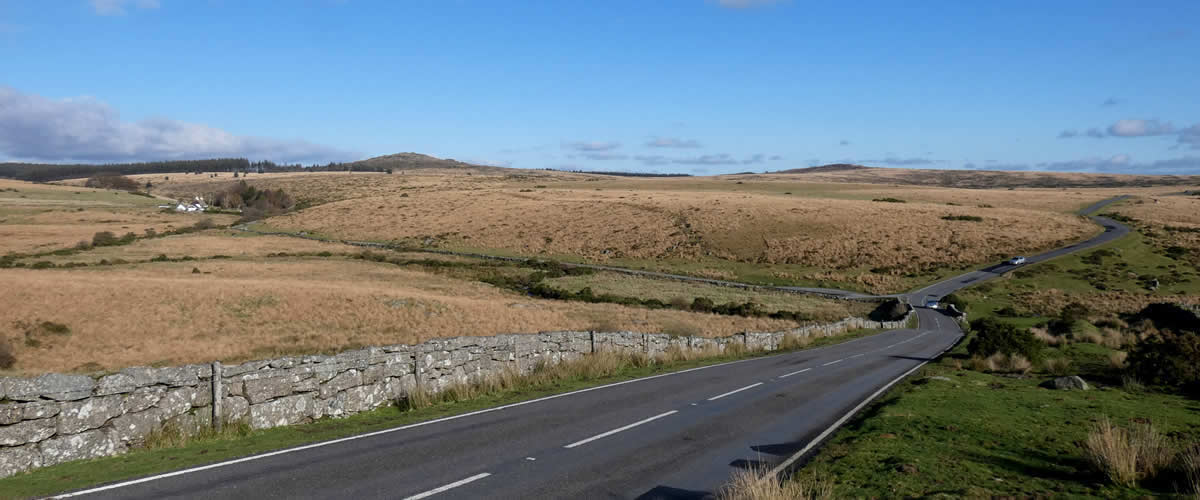 Views towards Laughter Tor on Dartmoor